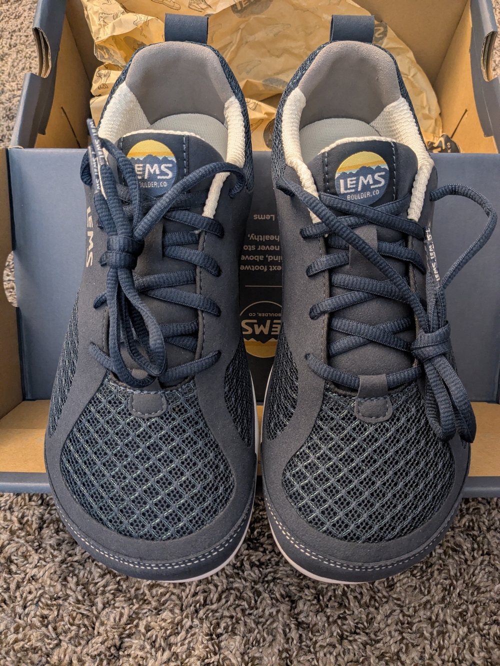 Lems Navy Primal 2 Mens sz 9 NWT